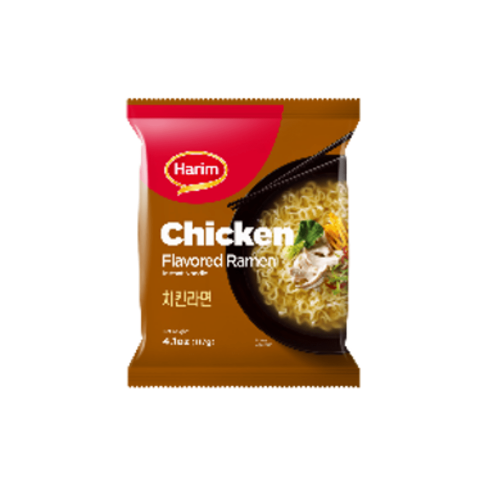 Лапша быстрого приготовления "Harim. Chicken Flavored Ramen", со вкусом курицы, 117 гр