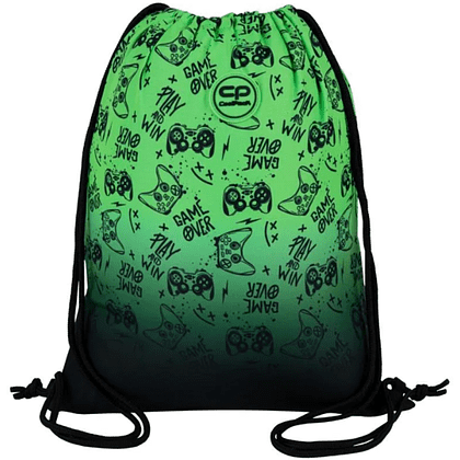 Мешок для обуви CoolPack "Game over gradient green", полиэстер, зеленый