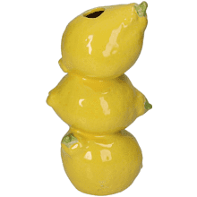Ваза "Lemon", керамика, 20х9х11 см, желтый