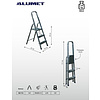 Лестница-стремянка Алюмет АМ703, алюминиевая, матовая, 3 ступени - 2