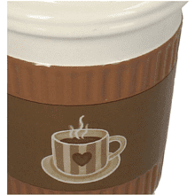 Кашпо "Coffee Cup", керамика, коричневый