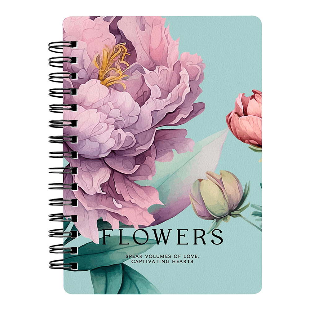 Блокнот "Peony", А6, 102х142 мм, 80 листов, в клетку, фиолетовый