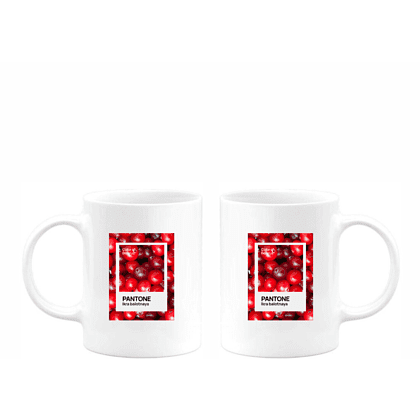 Кружка керамическая "Color of Belarus. Pantone Ikra balotnaya", 330 мл, белый