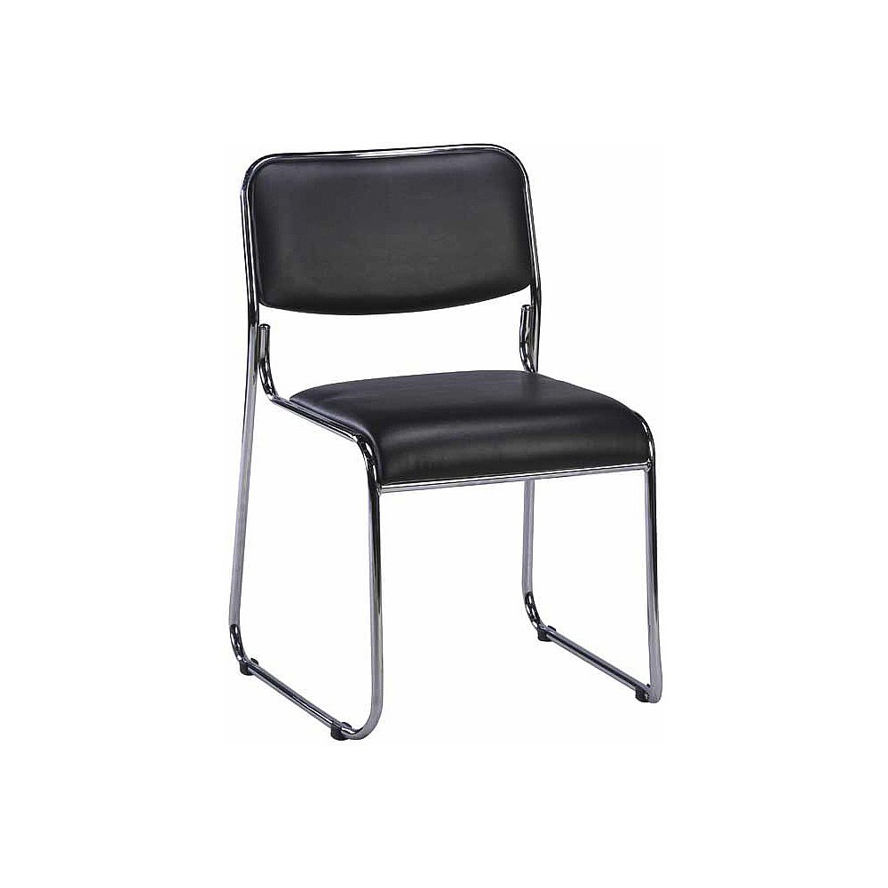Стул для посетителей EVERPROF "Fix", кожзам, металл, черный Стул для посетителей EVERPROF "Fix", кожзам, металл, черный