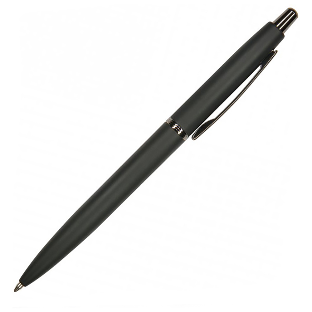 Ручка шариковая автоматическая "San Remo", 1.0 мм, черный, серебристый, стерж. синий