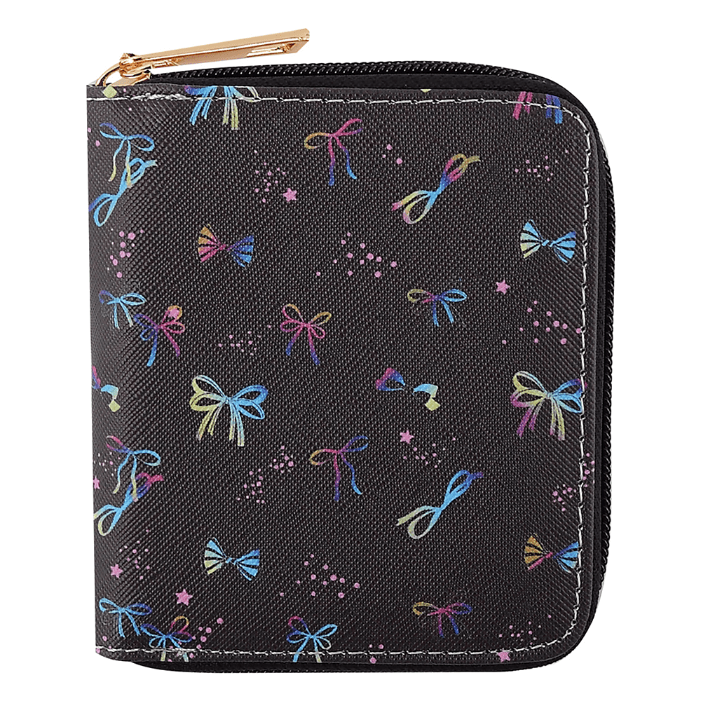 Кошелек "Bow style", 12х10 см, кожзам, черный