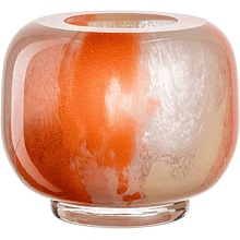 Ваза стеклянная "Cipria", 11 см, оранжевый, кремовый