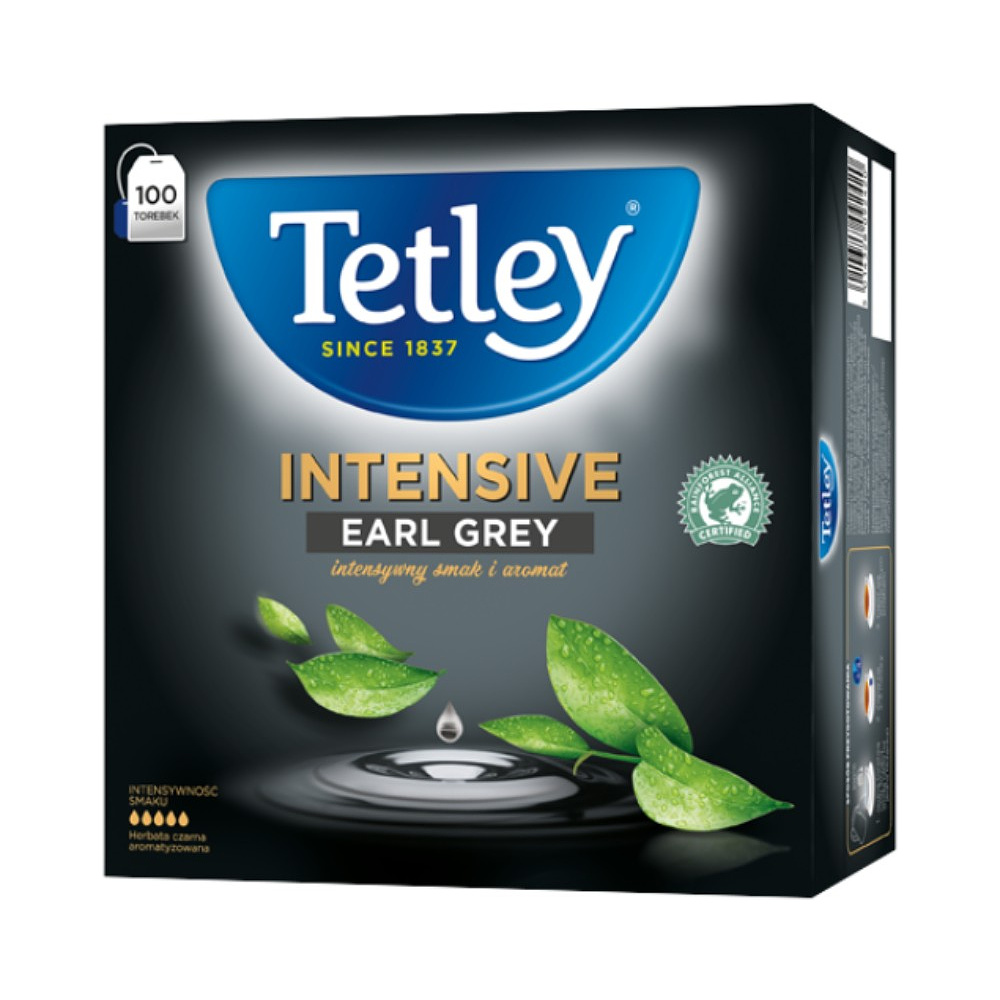 Чай "Tetley" Intensive Earl Grey, 100 пакетиков x2 г, черный