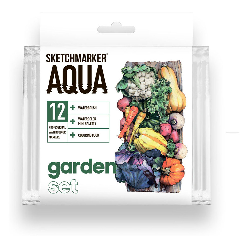 Набор акварельных маркеров "Sketchmarker Aqua. Garden Set", 12 шт., ассорти