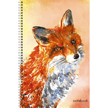 Тетрадь "Little fox", А4, 60 листов, клетка, разноцветный