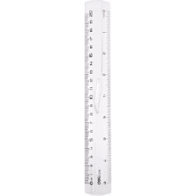 Линейка "Deli EG01612", 20 см, прозрачный