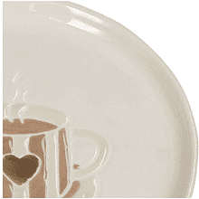 Тарелка керамическая "Coffee", 13.5х13.5 см, бежевый