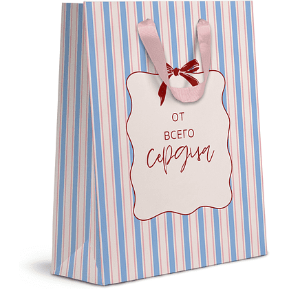 Пакет бумажный подарочный "Cherry Lady", 25.5х31.5х11 см, ассорти - 5