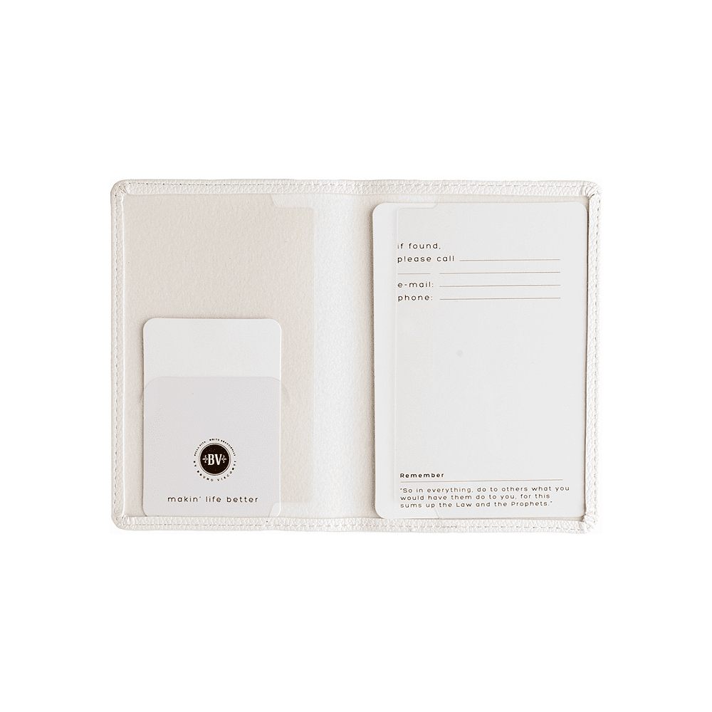 Обложка для паспорта "Белая", кожзам - 3