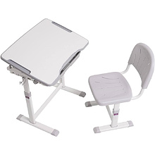 Комплект растущей мебели Fundesk "Cubby Sorpresa": парта + стул, серый