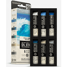Набор красок масляных в стиках  "Sennelier. Seascape", 6 цветов