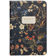 Ежедневник недатированный "Flora. Лесные ягоды", А7, 416 страниц, черный