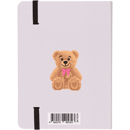 Книга записная "Мишка", А6, 105x145 мм, 64 листа, в линейку, розовый - 3