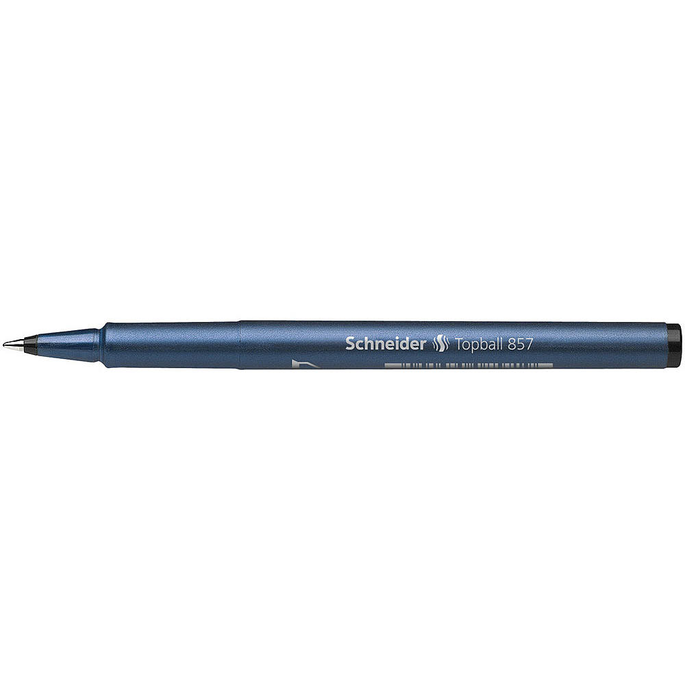 Ручка-роллер "Schneider Topball 857", 06 мм, черный, синий, стерж. черный - 4