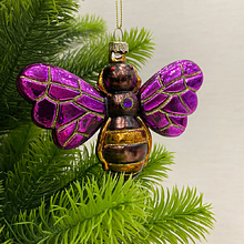 Украшение елочное "Пчелка", фиолетовый