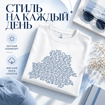 Футболка унисекс "Libra. Гісторыя роднай зямлі", XS-S, х/б, оверсайз, белый - 3