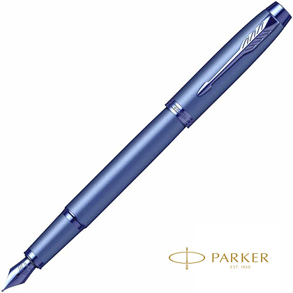 Ручка перьевая Parker "IM Monochrome F328", M, синий, патрон синий