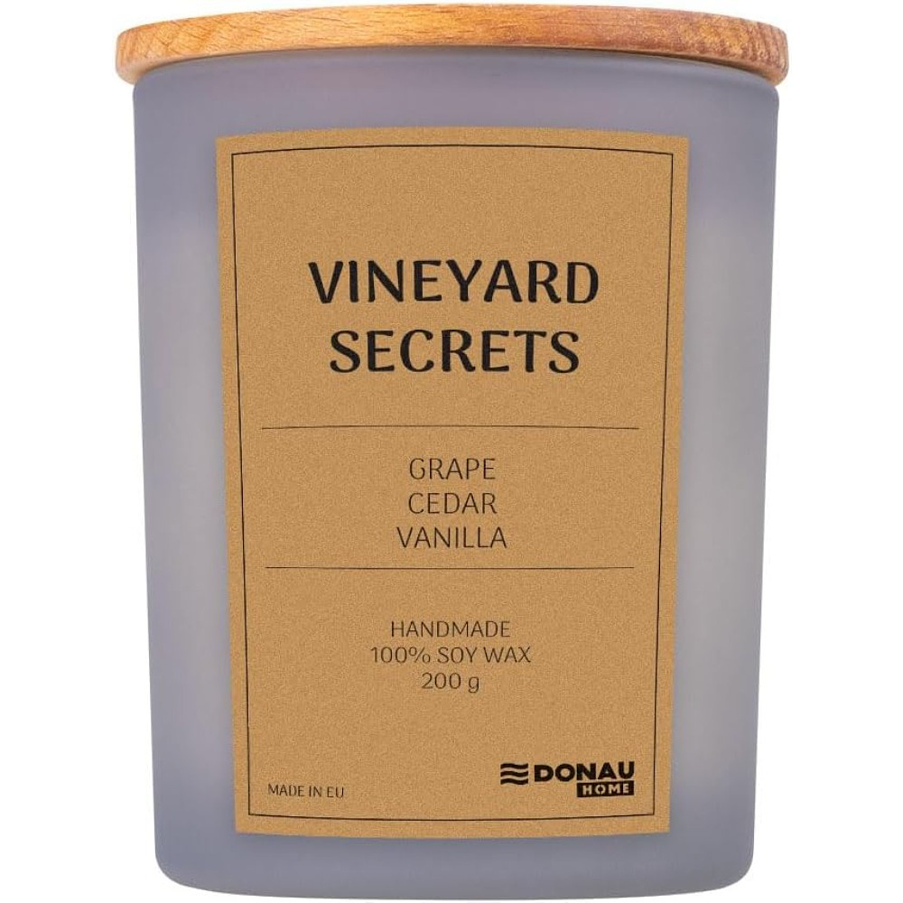 Свеча декоративная "Vineyard Secrets" ароматизированная, в стеклянном подсвечнике - 4