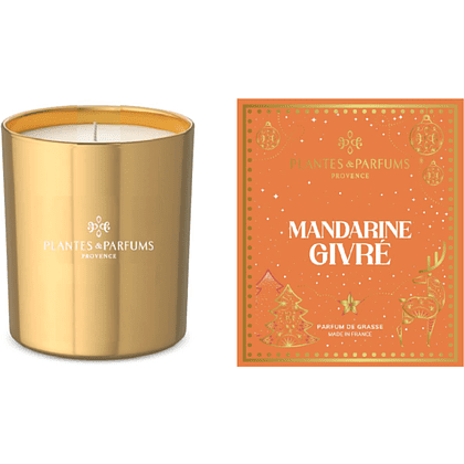 Свеча ароматическая PLANTES&PARFUMS "Frosted Mandarin", Christmas Collection 2026, 180 гр