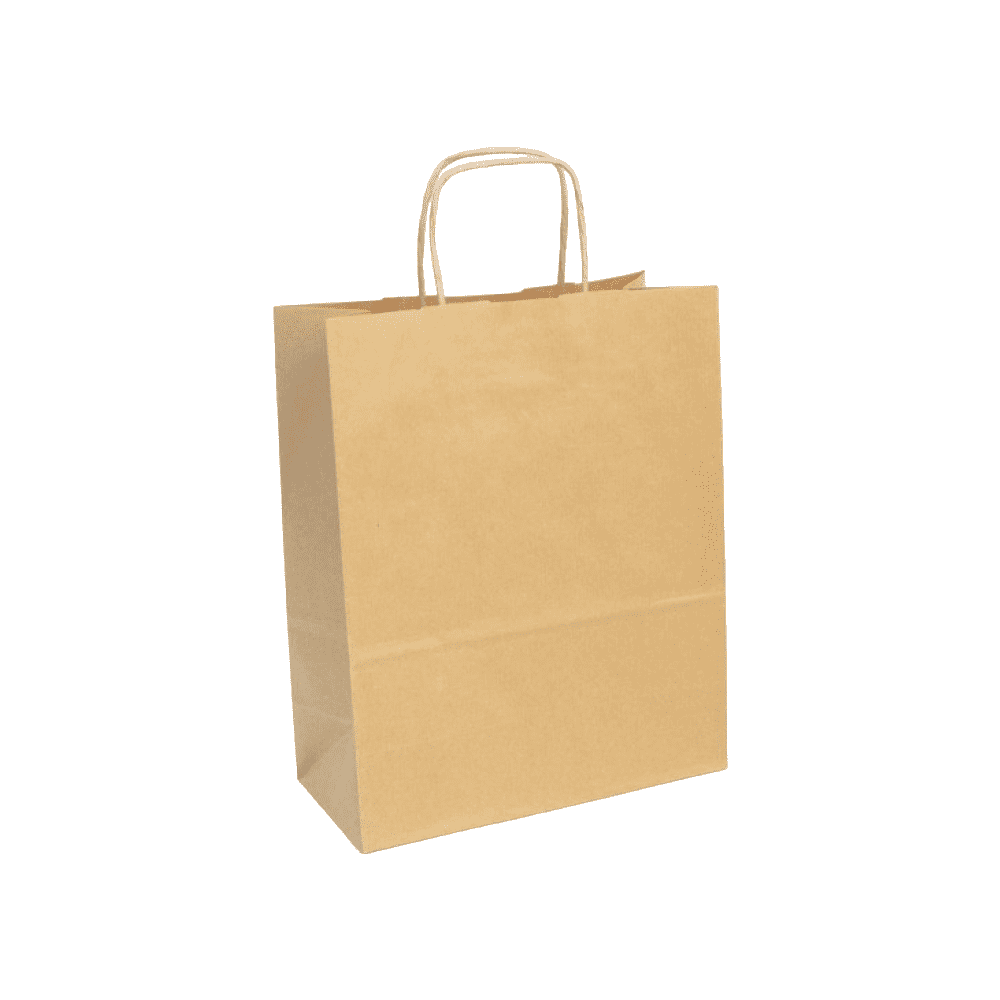 Пакет бумажный подарочный "Brown", 22х10х27 см, 1 шт, крафт