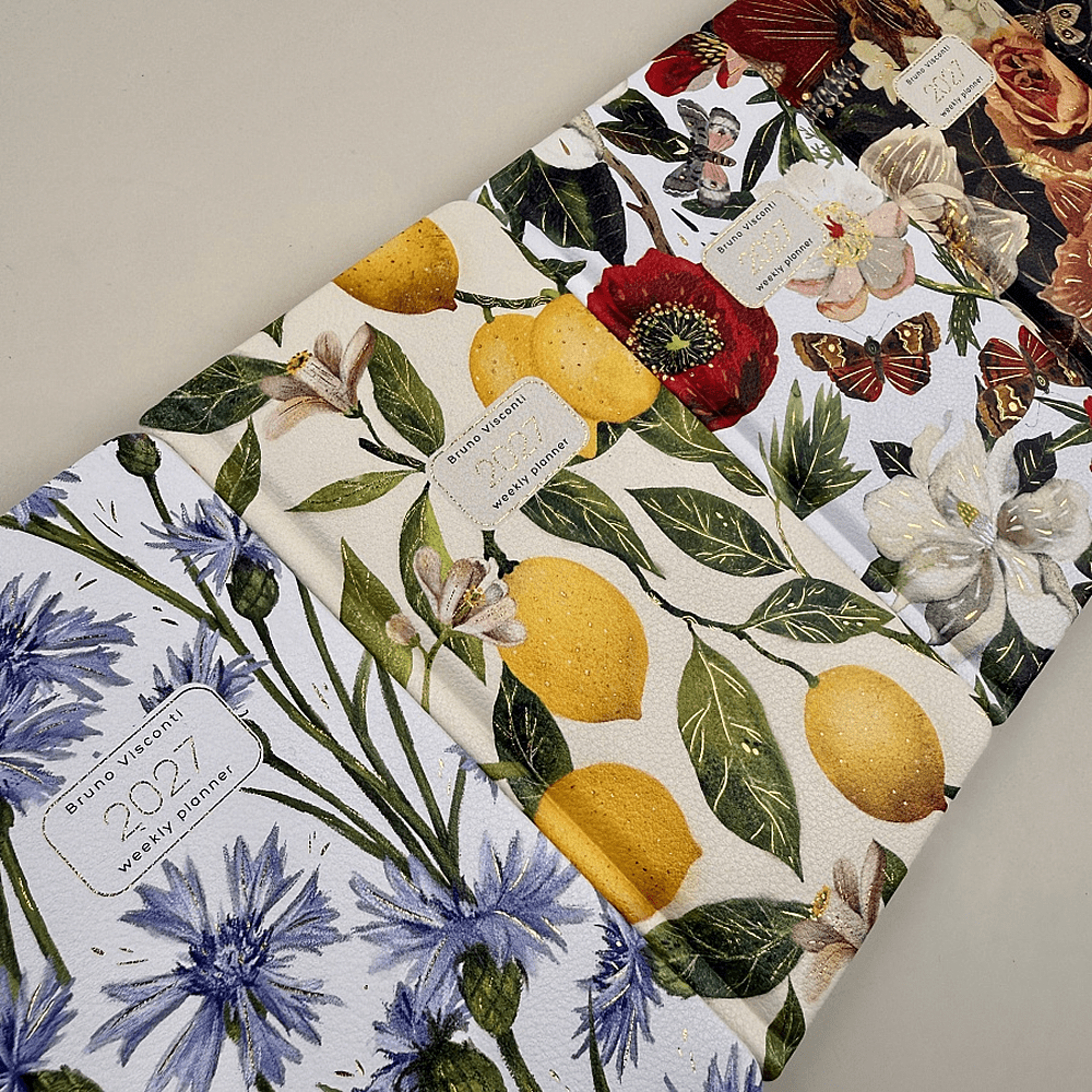 Еженедельник датированный "Flora. Paradise. Lemons" на 2027 год, A6, 128 страницы, линейка, желтый - 9