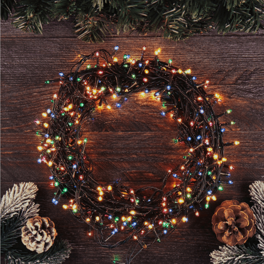 Гирлянда электрическая LED "Нить", 15 м, мультиколор - 5