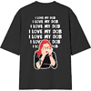 Футболка унисекс оверсайз "I love my job", XS-S, хлопок, черный - 2