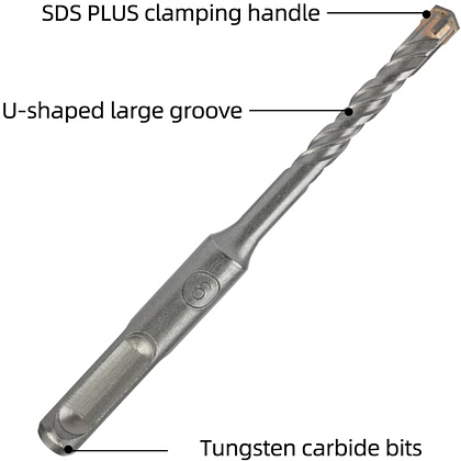 Бур по бетону Deli YS EDH-YCZ11006-E1, 6x110 мм, X-Tip, SDS-PLUS - 3 Бур по бетону Deli YS EDH-YCZ11006-E1, 6x110 мм, X-Tip, SDS-PLUS - 3