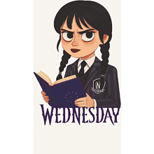 Блокнот в гибкой обложке «Wednesday», А5, белый