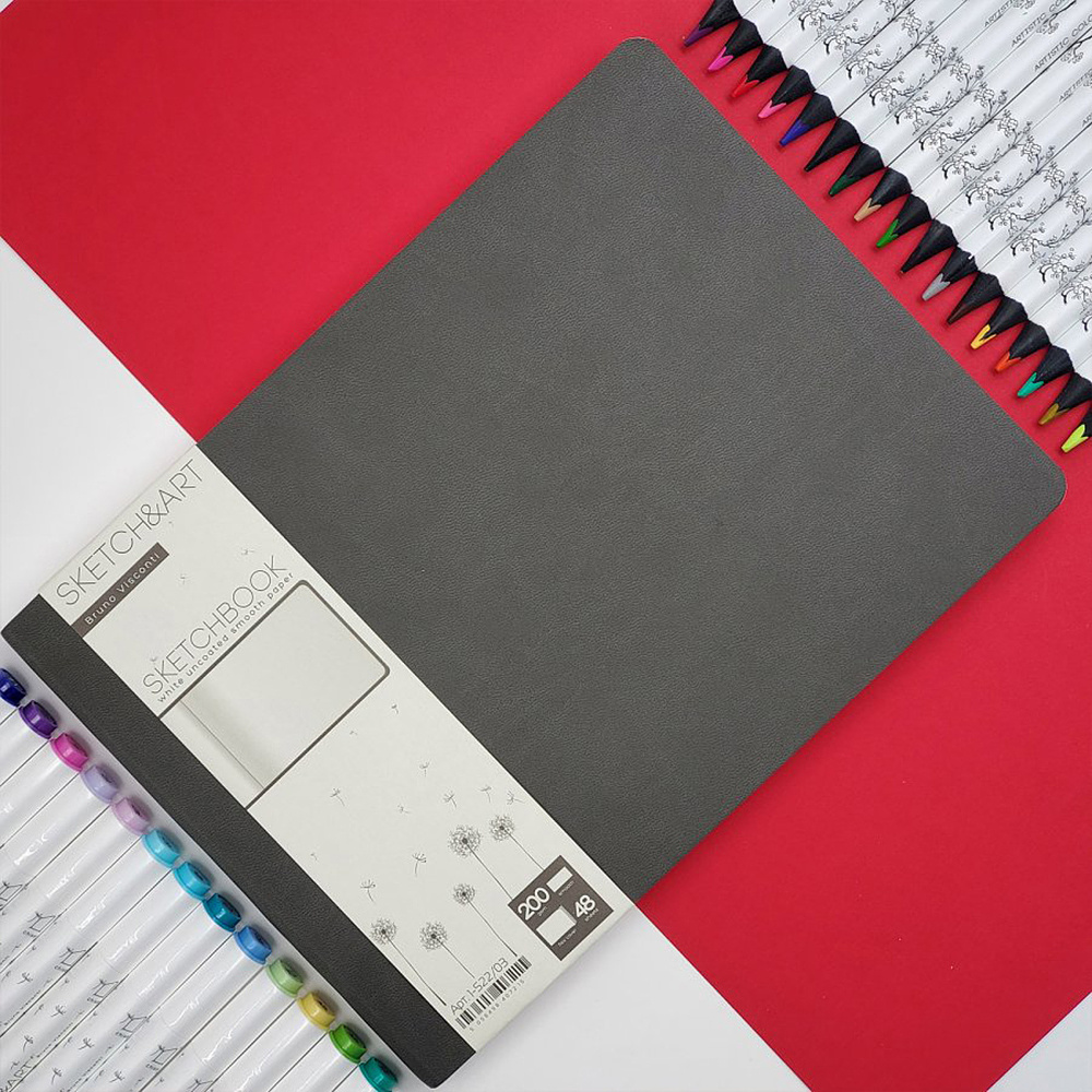 Скетчбук "Sketch&Art. Horizont", 25x17.9 см, 200 г/м2, 48 листов, серый - 8