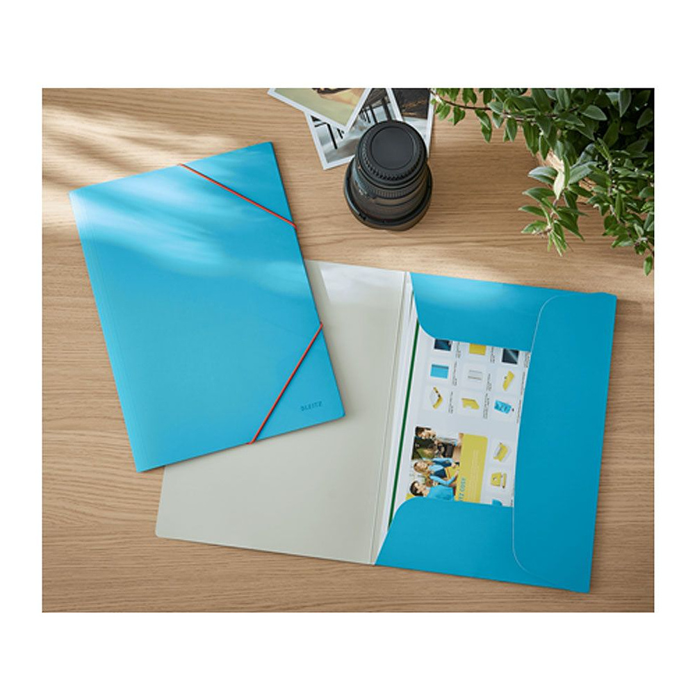 Папка на резинках "Leitz Cosy", А4, 31 мм, картон, синий - 2