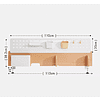 Полка Ergosmart Wooden Space, 1150х382 мм, с подставкой для книг - 8