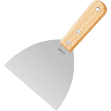Шпатель Deli YS DL-HD5C, нержавеющий, 125 мм, деревянная рукоятка