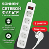 Сетевой фильтр Sonnen SPW-505, 5 м, 5 розеток, белый - 8