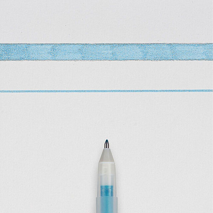 Ручка гелевая "Gelly Roll Stardust", 0.5 мм, прозрачный, стерж. голубой - 2