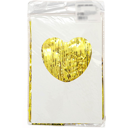 Гирлянда "Дождик", 2 м, ПВХ, с липкой лентой, золотой - 5