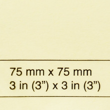 Бумага для записей на клейкой основе "Kores", 75x75 мм, 100 листов, желтый