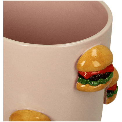 Кашпо керамическое "Hamburger", 17.3х15.8х15 см, разноцветный - 2