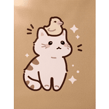 Обложка д/паспорта "Cat duck" ПВХ., бежевый