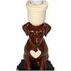Подсвечник полирезиновый "Dachshund", 7.5х10х21.5 см, коричневый - 2