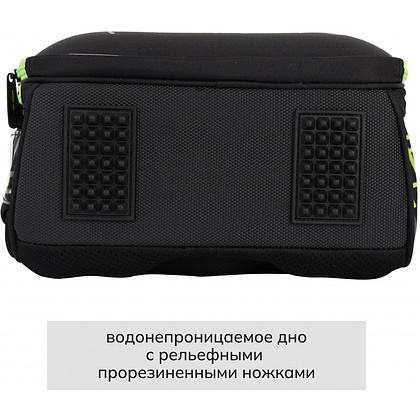 Рюкзак школьный "First Active Stylen", черный, зеленый - 6