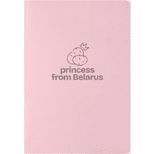 Бизнес тетрадь А5 «Princess from Belarus» soft touch, зефирный розовый