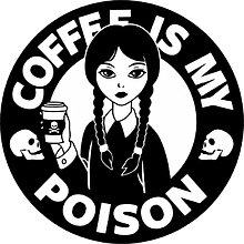 Кружка "Wednesday. Coffee is my poison", керамика, 330 мл, белый, черный