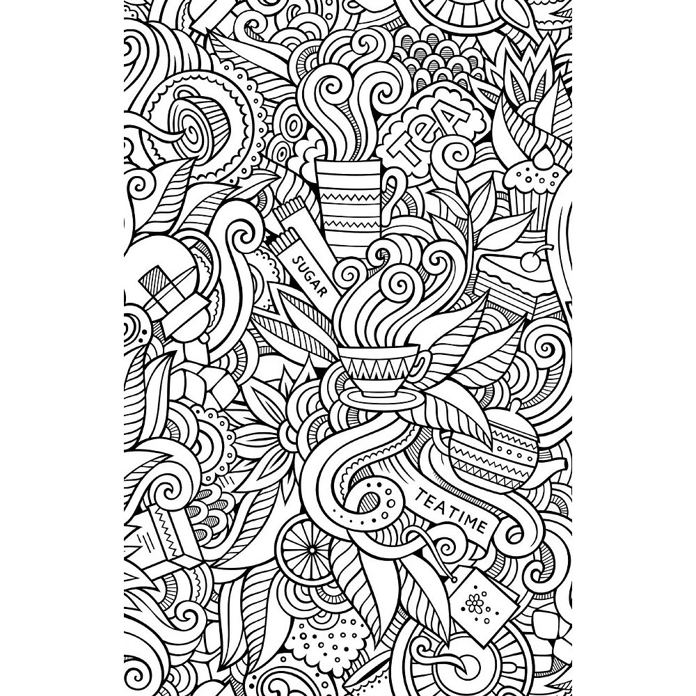 Раскраска "Вкус утра. Чай и кофе" - 13