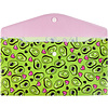 Папка-конверт на кнопке "Авокадо паттерн", А5, зеленый, розовый - 2